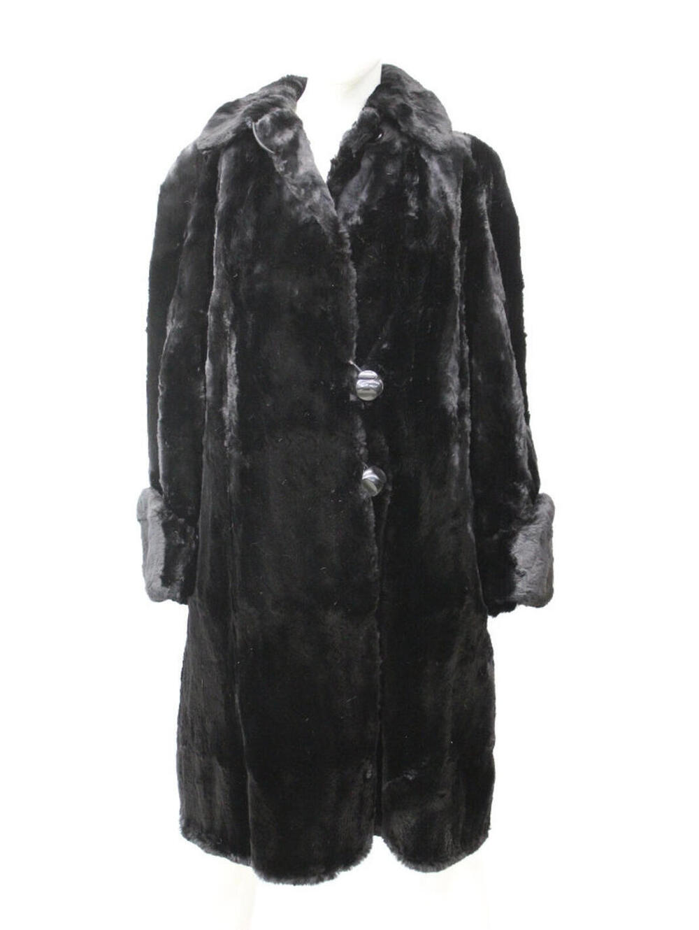 Scrap Item: Black Sheared Rabbit Fur Coat Jacket Arts & Crafts